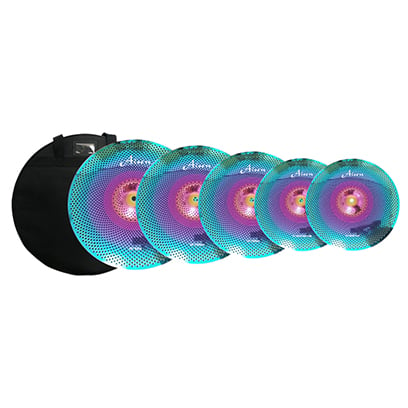 Aisen low volume cymbal set - rainbow