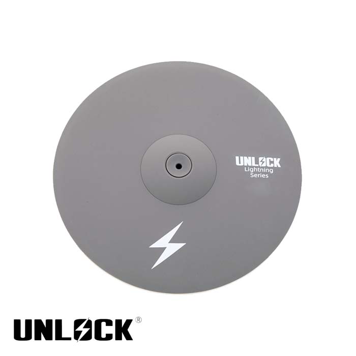 Unlock Lightning 14 inch 3-zone crash ride cymbal grey